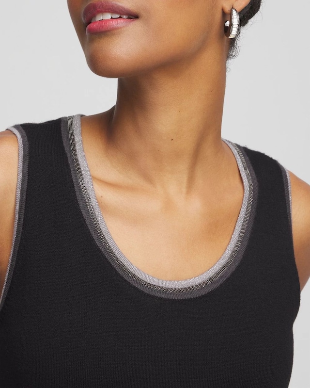 Shimmer Beaded Sweater Tank - image 4